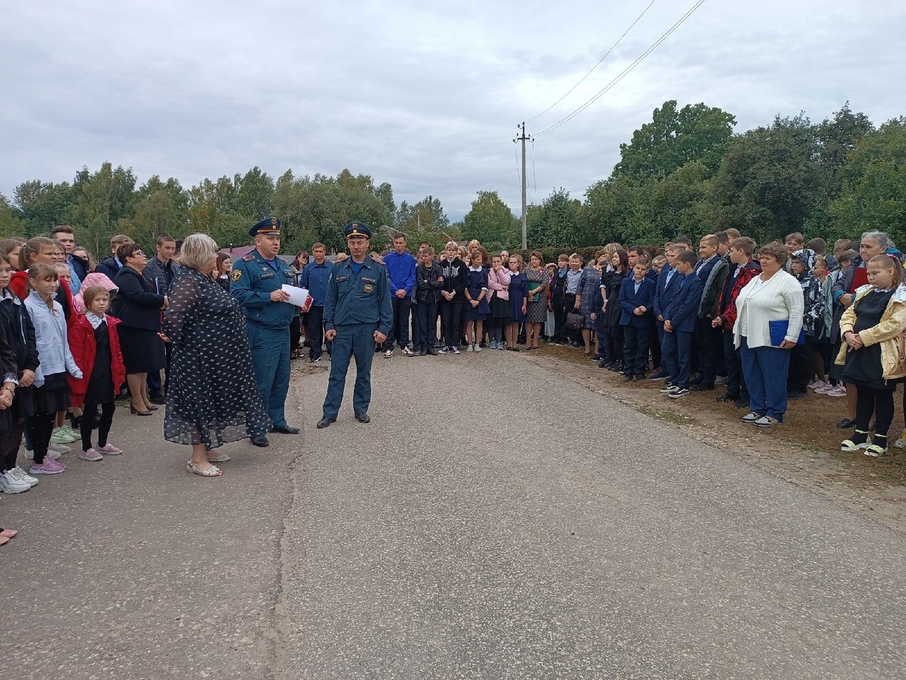 В школе прошла учебная пожарная эвакуация.